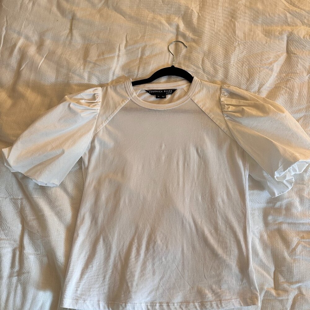 Veronica Beard T-shirt with puffy sleeves Size XS